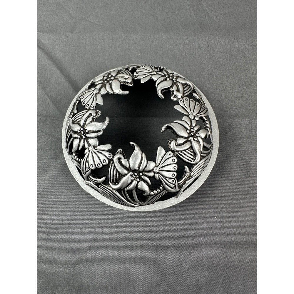 YANKEE CANDLE "BUTTERFLIES & ORCHIDS "‎ Illuma-Lid Candle Topper , Domed Metal